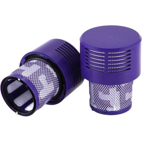 FENOPLASTICALot de 2 filtres de rechange pour aspirateur Dyson Cyclone V10 SV12 Absolute Animal Total Clean Pièces d'aspirateur HEPA Préfiltre Dyson V10 SV12 Remplace les pièces 969082-01 (1/5)