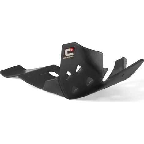 Protection moteur et biellette de bras oscillant CrossPro (Pro-Link) en plastique DTC Enduro, compatible avec Beta RR 250/300 (2018-2019), noir.