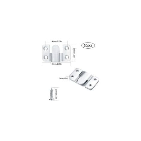 10 pezzi di staffe di montaggio a incasso nascoste, staffe di sospensione ad incastro resistenti, connettori per mobili, accessori da parete in acciaio inossidabile per appendere foto, specchi e displ