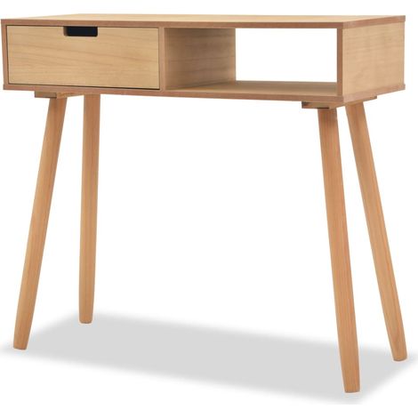 Mesa consola de madera maciza de pino 80x30x72 cm marrón vidaXL