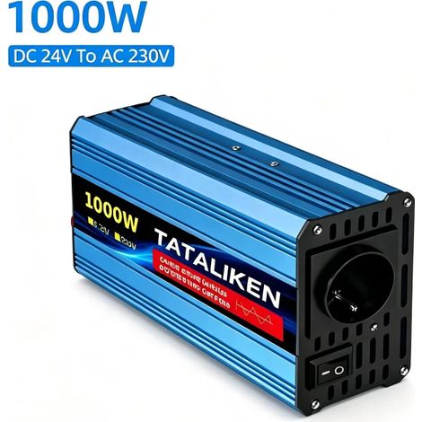 Tataliken Reiner Sinus Wechselrichter 1000W 24V auf 230V Spannungswandler für Auto, Wohnwagen, Notstrom (1/5)
