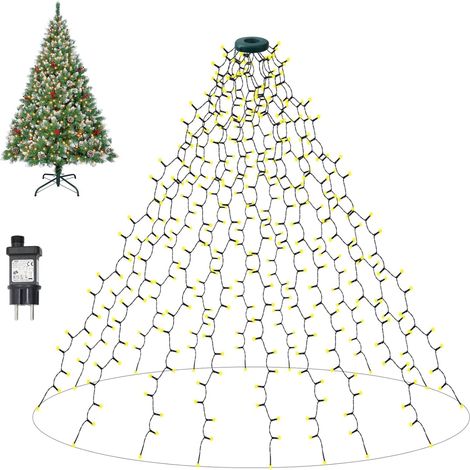 QAZQA 400 LEDs Guirlande Lumineuse Diamant Extérieur Étanche/Minuterie Sapin Noêl, Descente 2mx16, Guirlande Lumineuse Décoration d'Arbre Noêl Intérieur de Chambre Mariage Jardin Nouvel An