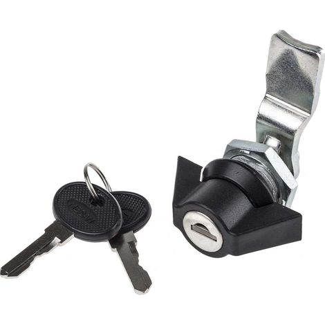 Serrure batteuse RS PRO en Polyamide, déverrouillage Clé noir ( Prix pour 1 ) (1/2)