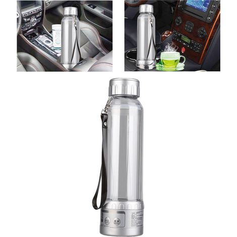 Bouilloire électrique de voiture 12 V/24 V à double usage, grande capacité de 280 ml, chauffe et fait bouillir l'eau, cafetière et machine à lait multifonctions, argent (1/5)