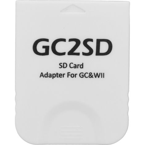 Lecteur de Carte SD Portable Plug and Play pour Console de Jeu Wii et GC - Adaptateur de Carte Micro Blanc (1/5)