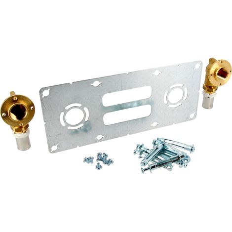 Nicoll – Sortie de cloison 1/2'' entraxe 150mm – Fixation raccord à sertir – Tube multicouche Ø20 – Pour chantiers humides