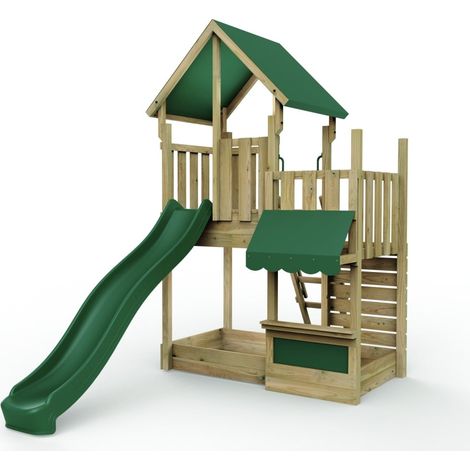 Wooden Climbing Frame with Play Tower and Slide - M3 Shop (1/5)
