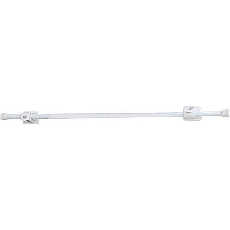 Curtain tie with brackets, telescopes, reliable support, set for bathroom kitchen, 50 to 90 cm, 1 + hooks (1/5)