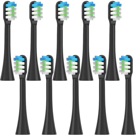 Lot de 10 brosses à dents de rechange, soniques, compatibles avec Olybo et saumes RM-T8B-H9-051B-T5B-T7B-S031 (1/5)