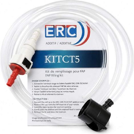 Kit de remplissage FAP - Flexible transparent + raccords - Compatible produits ERC
