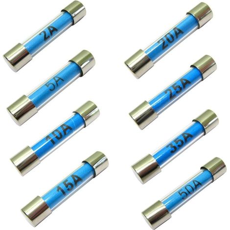Pack Of 24 Mixed Glass Fuses Auto Car Classic