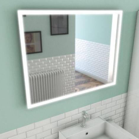 miroir salle de bain led auto-éclairant frame 60x80cm