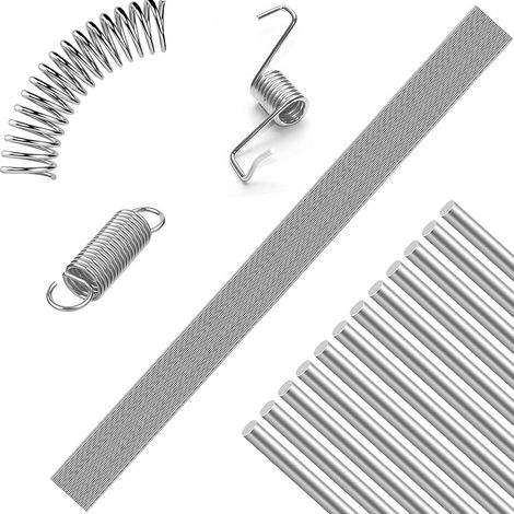 Lot de 35 fils d'acier à ressort en acier inoxydable - 1,0 mm - Fil droit - 400 mm - Fil à ressort en acier inoxydable - Fil métallique dur - Pour bricolage et bricolage (1,0 mm x 400 mm)