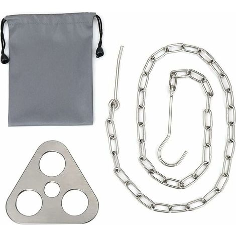 Campfire Grill Tripod, Camping Tripod Hanging Bracket, Camping Tripod Pot Hook, Camping Pot Tripod, Portable Pot Barbecue Hook, for Campfire Pot (1/4)