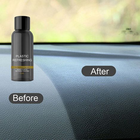 Nettoyant rénovateur plastique auto, agent revitalisant intérieur voiture, rénovation pièces plastiques, vernis rafraîchissant, soin habitacle, 1 pièce. (1/5)
