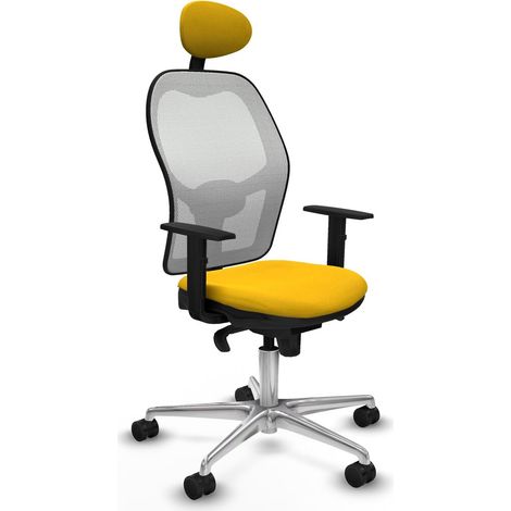 Sedia Ufficio con Poggiatesta Jorquera Piqueras y Crespo 1D086N1 Giallo (1/5)