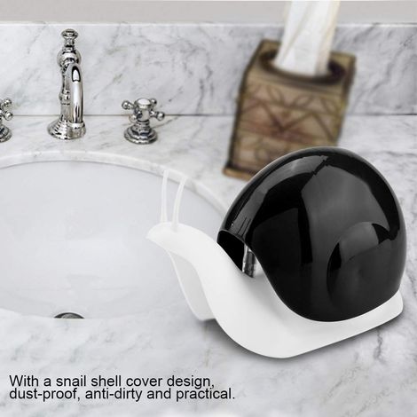 Dispenser di sapone a forma di lumaca, dispenser di sapone liquido da 120 ml, dispenser di lozione da banco, flacone di shampoo ricaricabile per cucina, bagno, accessori per la casa (nero) (1/4)