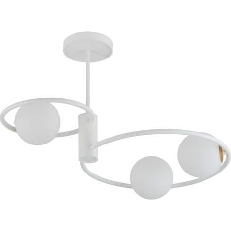 BOBOCHIC - Plafonnier EVAN en acier  3 lampes Blanc