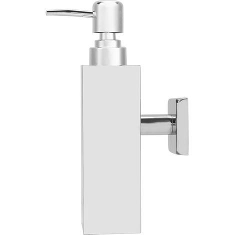 1 Distributeur savon manuel acier inoxydable carré mural pour salle de bain maison hôtel (1/5)