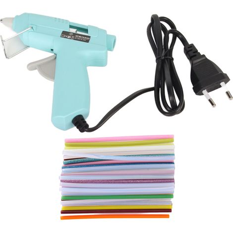Pistolet à colle chaude rapide mini kit fusion avec 50 bâtons de colle pour projets DIY enfants, 110-240V prise EU (1/5)