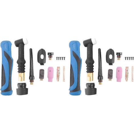 Tête de torche de soudage TIG refroidie par air WP-26F, col flexible, construction robuste en cuivre, compatible avec A-200, lot de 2 (1/5)