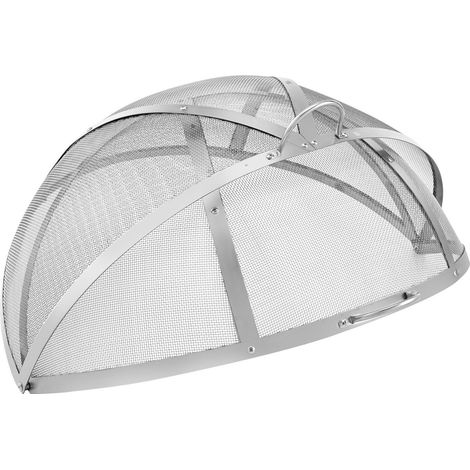 Couvercle en Acier Inoxydable pour Foyer Extérieur, 40 de Diamètre, Accessoires Ronds pour Foyer, Facile à Ouvrir pour Terrasse (1/5)