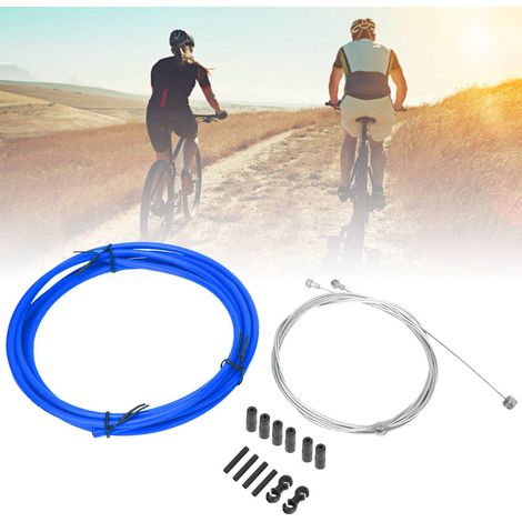Ensemble de Câbles et Gaines de Frein et Dérailleur pour Vélo Accessoires Bleus