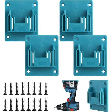 APEX Lot de 5 supports muraux pour outils de perçage Makita 18 V, avec 20 vis. (1/5)