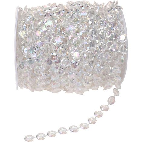 Perle acrylique 10mm rouleau chaîne décorative multicolore festival accessoires site 30m (1/5)