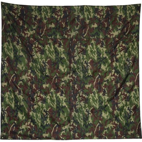 Bâche de camouflage imperméable et légère pour abri extérieur, tente de pluie et tapis de sol (2x2m) (1/3)