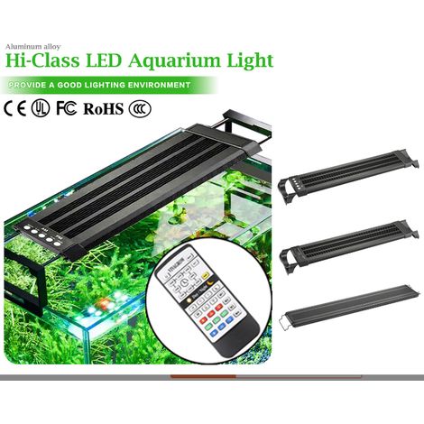 Ikodm – Lampe LED aquarium 20W – Spectre complet avec télécommande – 4 modes d'effets météorologiques – Éclairage pour plantes aquatiques (1/5)