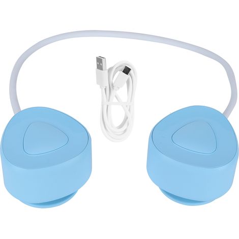 Ventilateur de cou sans pales 3 vitesses, portable et réglable, petit ventilateur USB rechargeable