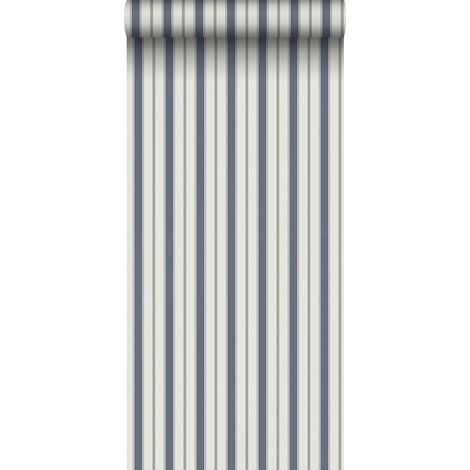 papier peint à rayures bleu foncé et gris  - Sanders & Sanders (1/4)