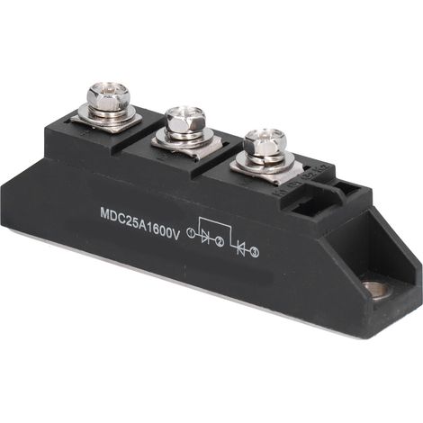 Module de Redressement MDC25A 1600V, 3 Bornes pour Circuits de Puissance et Contrôle (1/5)