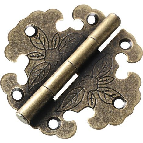 4 cerniere in bronzo antico per armadi decorativi, porte in legno, libreria (1/4)