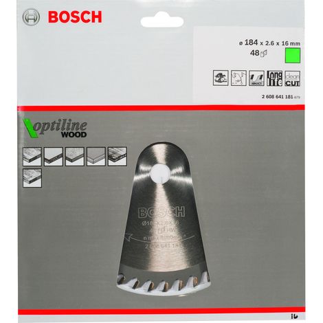 Hoja de sierra circular OP WO H 184x16-48  BOSCH 2608641181