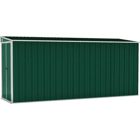 Maison Exclusive - Capanno Giardino a Parete Verde 118x382x178 cm Acciaio Zincato (1/5)