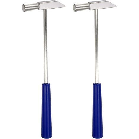 Lot de 2 petits marteaux en métal à double tête triangulaire ronde de 8 pouces. maillet multifonctionnel (1/5)