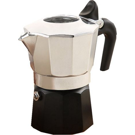 Nur in einer Farbe erhältlich: siehe Foto. Material: Aluminiumlegierung und Kunststoff. Kaffeemaschine mit Doppelventil im klassischen achteckigen Mokkakanne-Design.