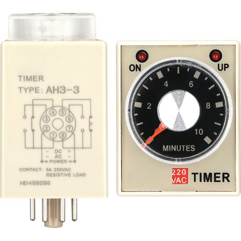 220VAC 10 Minuten Einschaltverzögerungs-Timer-Zeitrelais AH3-3(10M) (1/5)