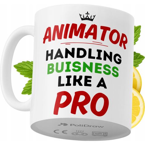 Mug humoristique pour animateur, avec un texte amusant et un design graphique original. Idéal pour les anniversaires, les fêtes et les occasions spéciales. Mug premium pour la maison, le bureau et le 