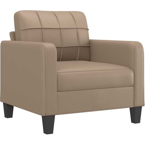 Sessel Cappuccino-Braun 60 cm Kunstleder vidaXL