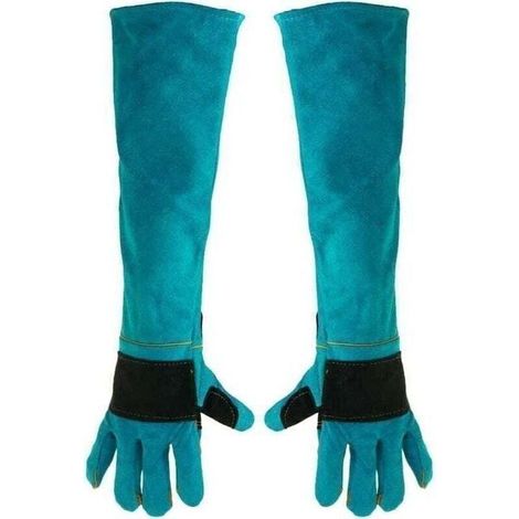 Gants de soudage 60 cm, gants de soudage en cuir résistant à la chaleur, gants de soudage allongés, 1 paire, EPI - Gants de soudage (1/4)