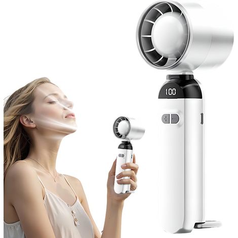Tragbarer Ventilator, wiederaufladbarer Handventilator (einstellbare Geschwindigkeit) — Mini-Sommerventilator für den persönlichen Gebrauch, Unisex, ideal für Reisen, Urlaub, Camping und mehr. (1/4)