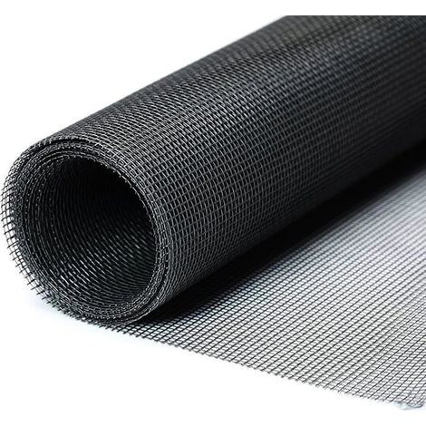 HOXILEELEO - Moustiquaire Fenêtre 120 x 250 cm,Recoupable, Moustiquaire Fibre de Verre Rouleau pour porte et fenêtre Indéchirable et Durable Noir (1/5)
