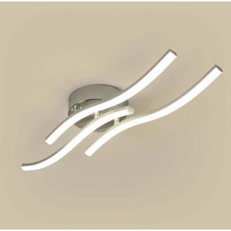 LED ceiling light, wavy pendant light, integrated 18W LED, 1600 lumens, modern chandelier for living room or kitchen, neutral white light 4000K (1/4)