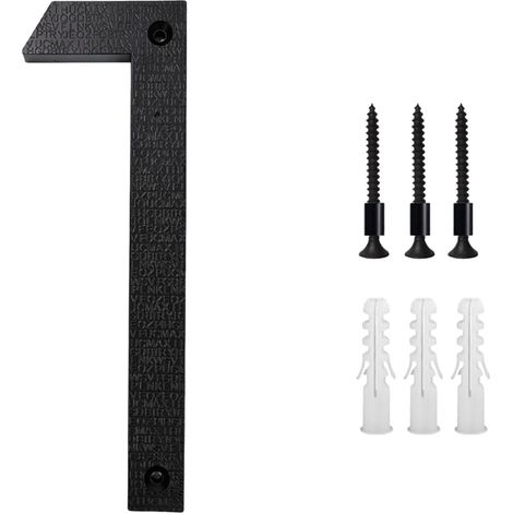 Chiffres Maison - 12,5 cm - ABS Noir Mat - Pour Porte Extérieure Mur Clôture Boîte Aux Lettres - 1 Pièce (1/5)