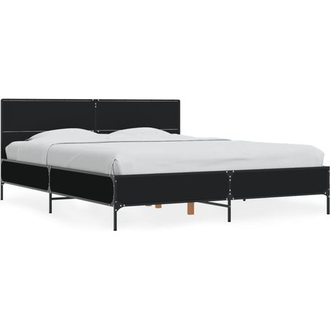 Maison Exclusive - Bettgestell Schwarz 160x200 cm Holzwerkstoff u