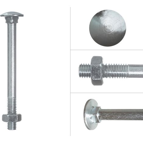 Boulon TRCC galvanisé M10 x 110 mm - 50 pièces (1/3)