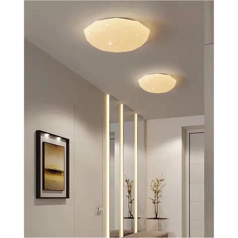 Plafoniera Led Luce Calda Lampadario Da Soffitto Effetto Brillantini 36 W C0236c (1/4)